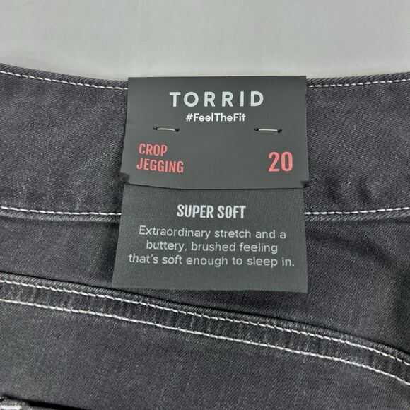 NEW Torrid Super Soft Gray High Rise Stretch Crop Jegging Plus Size 20 - Picture 7 of 11
